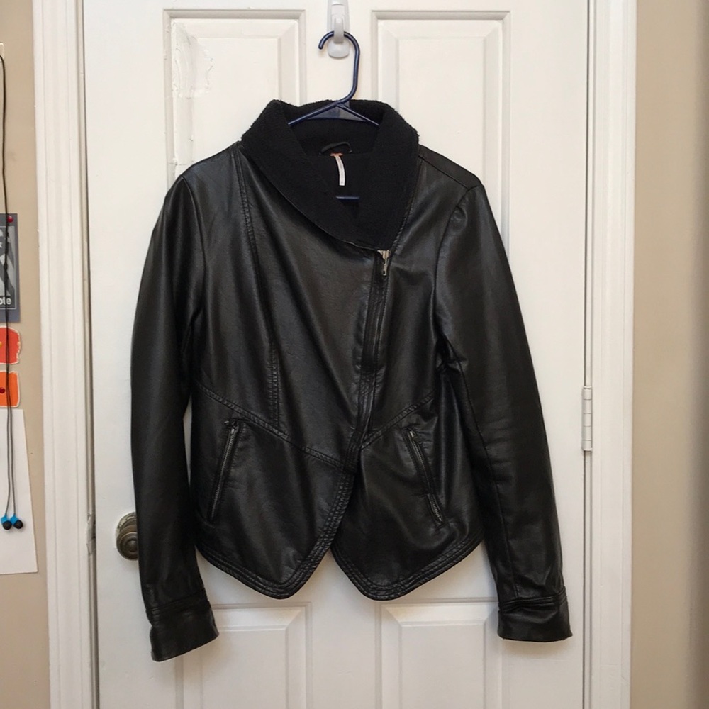 vegan “leather” free people moto jacket!